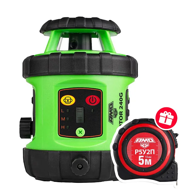 Ротационный нивелир с зеленым лучом AMO ROTOR 240G