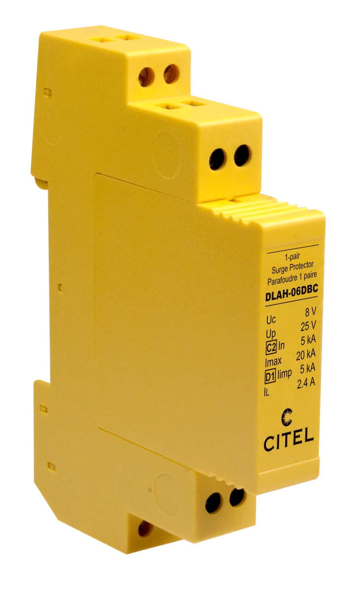 Устройство защиты от импульсных перенапряжений Citel DLAH-06DBC (641011), 1 пара, сети E1/T2, 10BaseT
