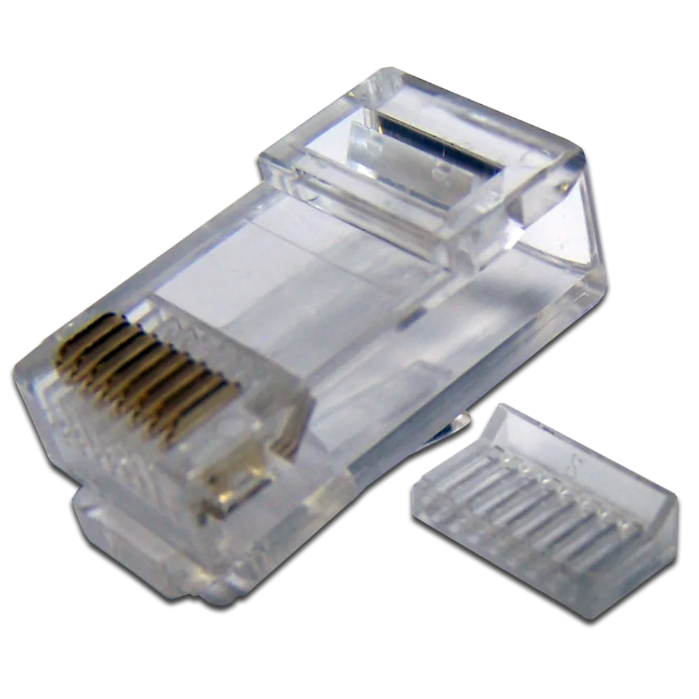 Коннектор LANMASTER RJ-45 UTP 8P8C, со вставкой, cat.5e, 100 шт.