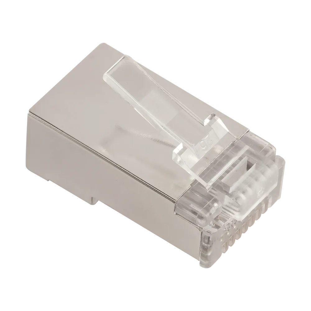 Коннектор LANMASTER RJ-45 тип EZ, 8P8C, STP, Cat.5e, универсальный, покрытие 50 микрон, 100 шт.