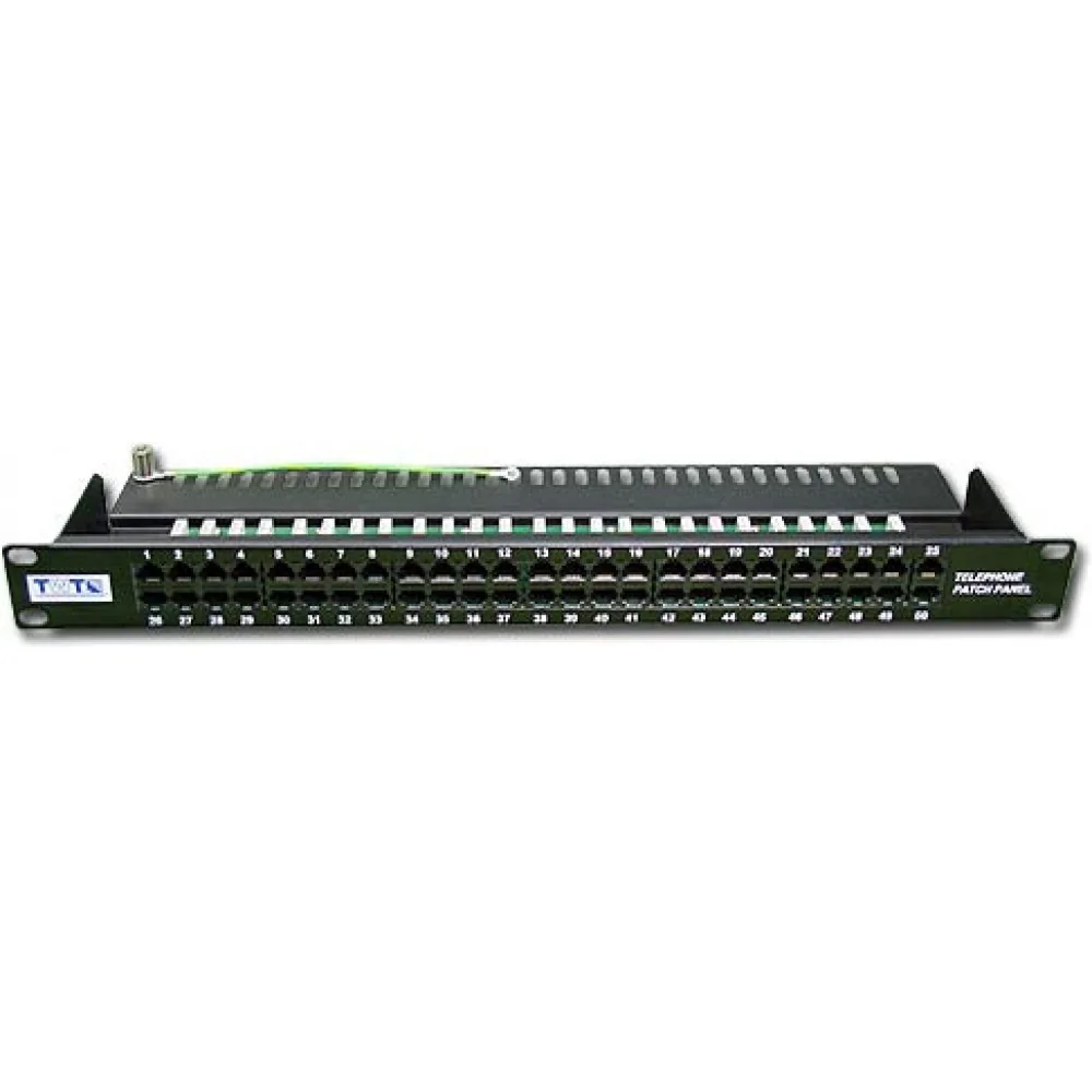 Патч-панель LANMASTER телефонная, 19", 1U, 50 портов RJ-12